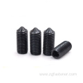 grade 4.8 black zinc plated set screws with cone point DIN914